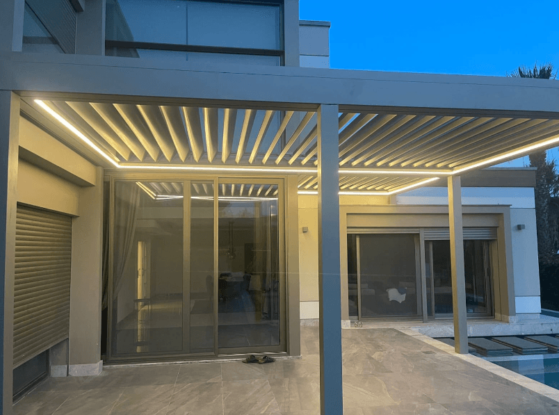 Otomatik (Bioklimatik) Pergola detay